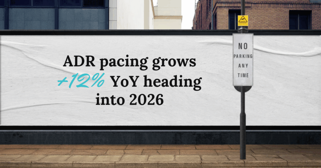 ADR pacing grows +12% YoY heading into 2026